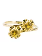 Пръстен Жълт перидот 14K жълто злато Винтидж стил vrc266y